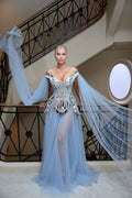 Anahita mirror-artwork tulle gown - 4