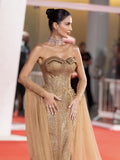 Gold pearl mermaid gown - 2