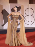 Gold pearl mermaid gown - 1