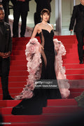 Black mermaid with floral pink cape - 4