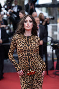 Leopard lotus-artwork gown - 1