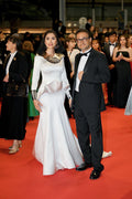 Ivory lotus-metalwork gown - 2