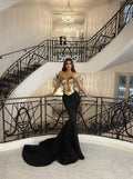 Gold and silver metallic mermaid gown - 2