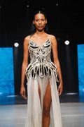 Anahita mirror-artwork sheer gown - 6