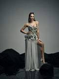 Anahita mirror-artwork sheer gown - 7