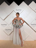 Anahita mirror-artwork sheer gown - 1