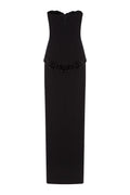 Black silver wing-artwork gown - 7