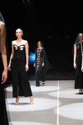 Black silver wing-artwork gown - 9