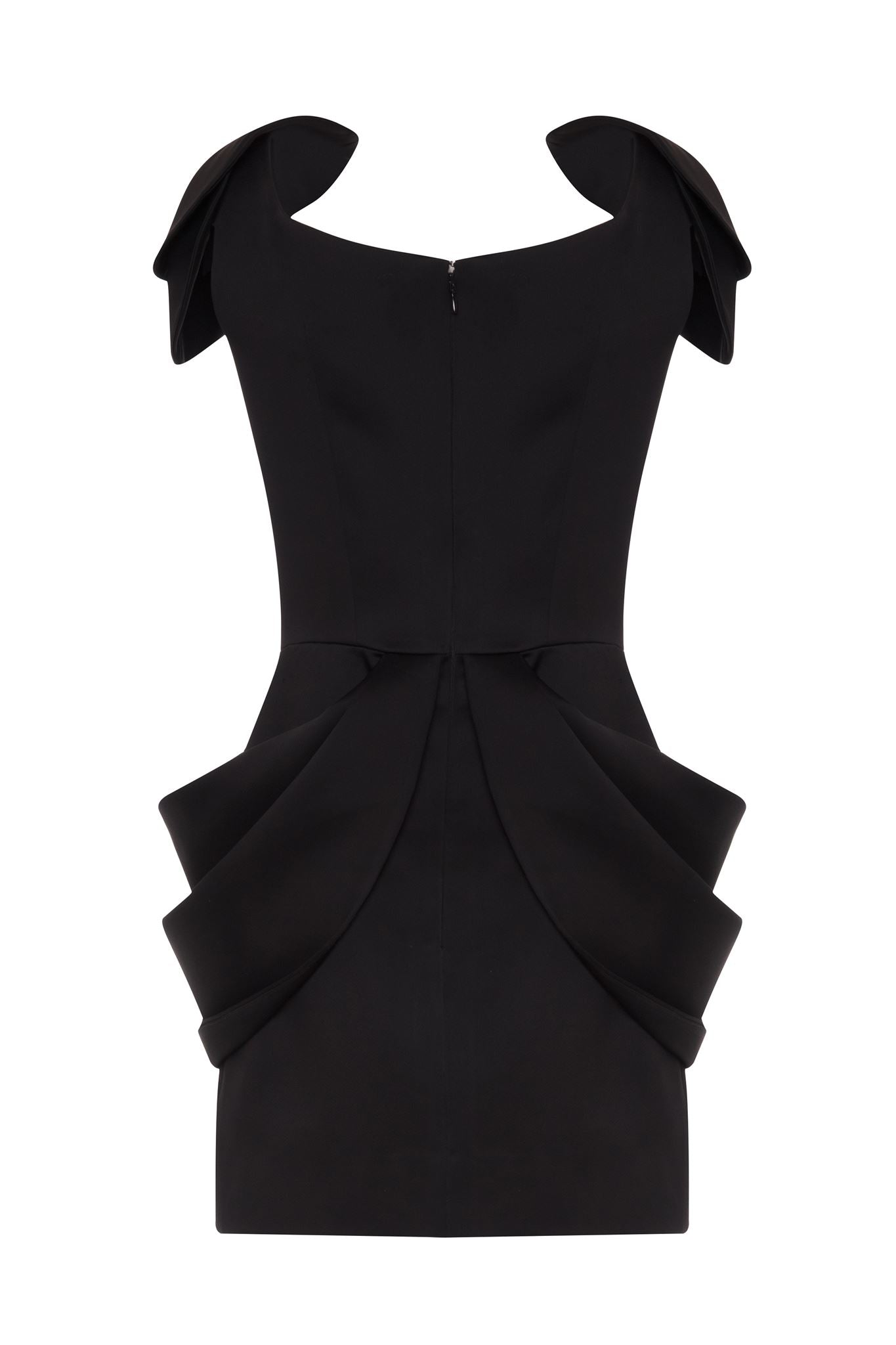 Black metallic-artwork mini dress