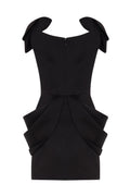 Black metallic-artwork mini dress - 4