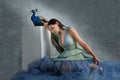 Anahita blue glass-and-water gown - 2