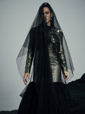 Anahita metallic black tulle gown - 3