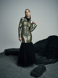 Anahita metallic black tulle gown - 1