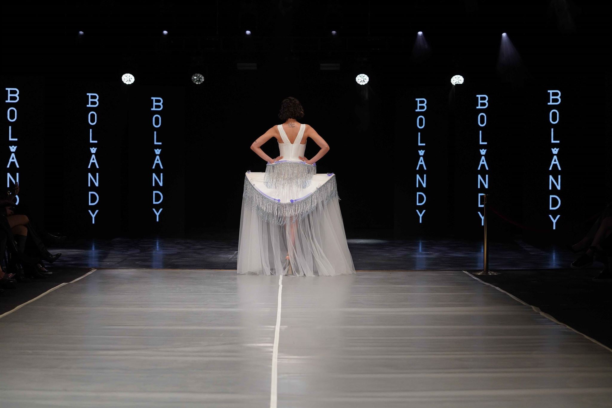 Anahita white water-glass tulle gown