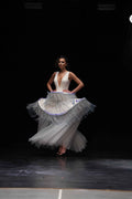 Anahita white water-glass tulle gown - 6