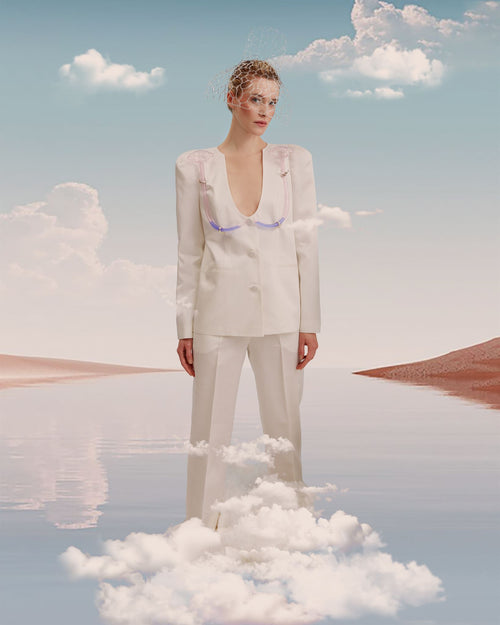 Anahita white water-glass suit