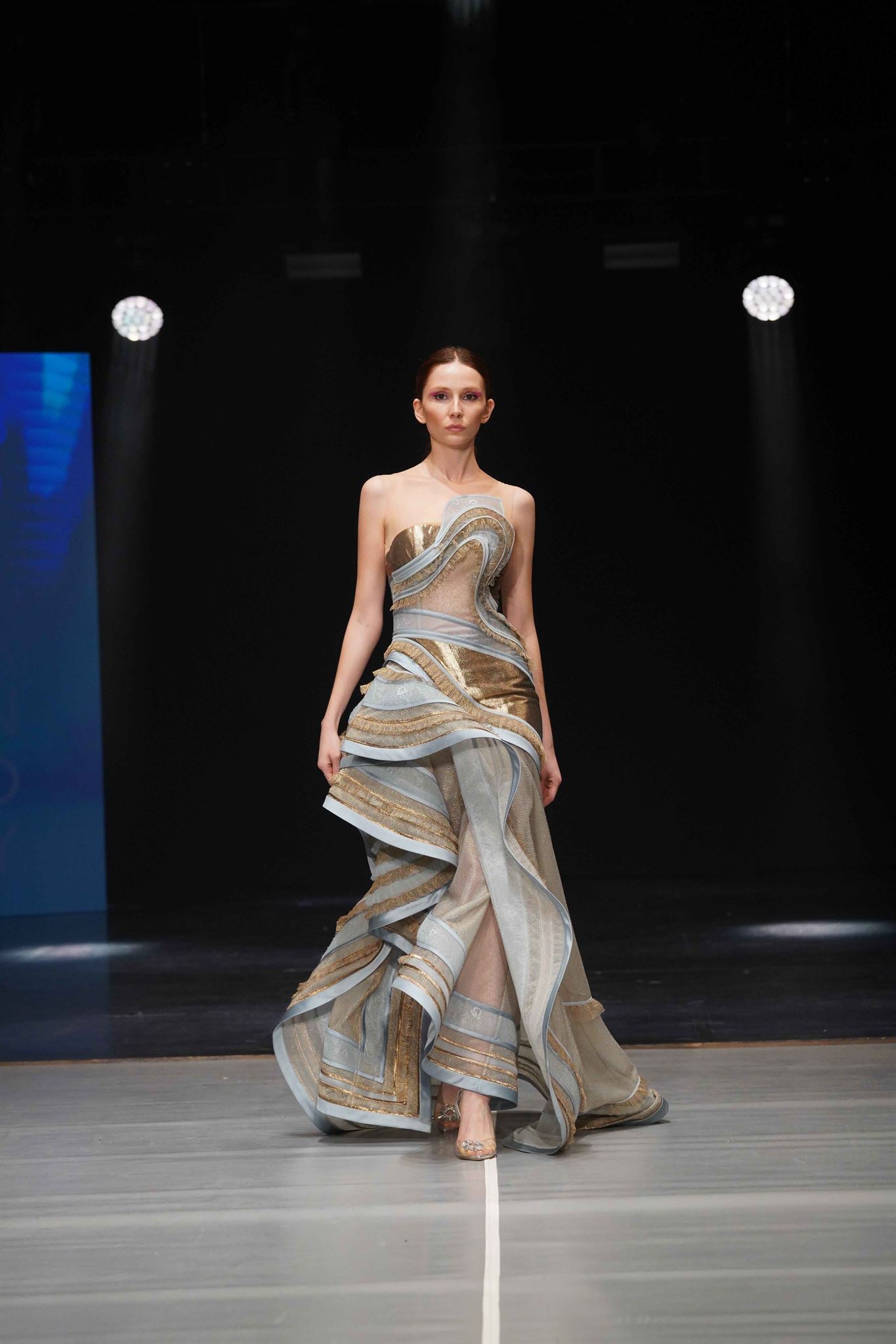 Wave Collection asymmetric gown