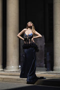 Anahita mirrored wing black gown - 1