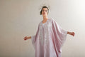 Blush-Pink Embroidered Abaya - 3
