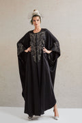 Black Metallic-Embroidered Abaya - 3