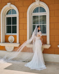 Fitted organza-tulle couture gown - 1