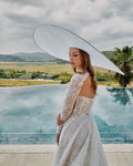 Lace A-line gown with detachable sleeves - 5