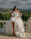 Mermaid gown with sheer tulle train - 6