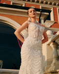 Beaded tulle mermaid gown - 3