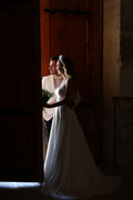 Minimalist satin A-line gown - 2