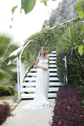 Minimalist satin A-line gown - 4