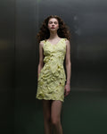 Lemon floral embroidered mini dress - 3