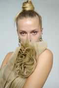 One-shoulder rose pleated mini - 2
