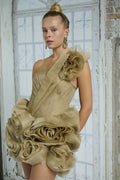 One-shoulder rose pleated mini - 6