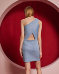 One-shoulder sequin cut-out mini - 4