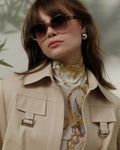 Beige utility jacket and midi skirt set - 3