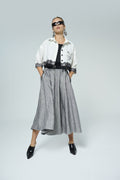 Lace-trim jacket, top and maxi skirt set - 2