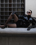 Black Leather Biker Jacket - 11