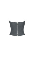 Corset bow pleated-panel gown - 2