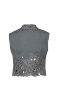 Corset bow pleated-panel gown - 2