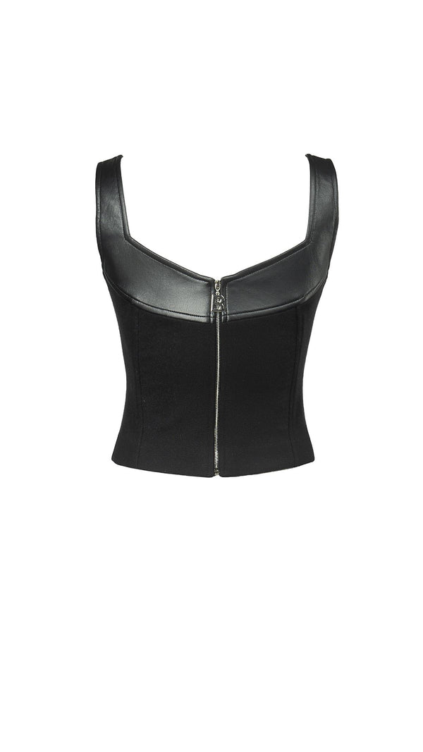 Corset bow pleated-panel gown