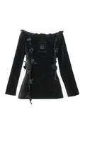 Corset bow pleated-panel gown - 2