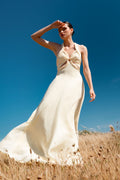 Butter yellow braided cut-out maxi dress - 1