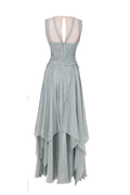 Seafoam braided high-low gown - 2