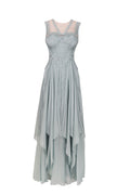 Seafoam braided high-low gown - 1
