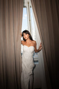 White floral corset fitted dress - 2