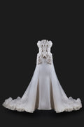 White Magic Flower tulle-train gown - 1