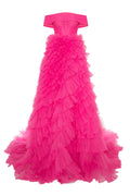 Tiered tulle ruffle ball gown - 1