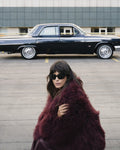 Burgundy feather jacket - 2
