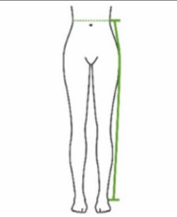 Out seam, Waist to Ankle